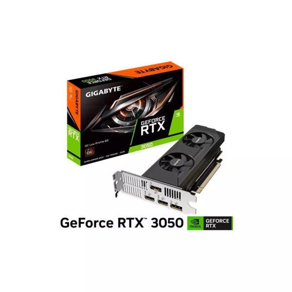 TARJETA DE VIDEO GIGABYTE RTX 3050 6GB GDDR6 OC LOW PROFILE (GV-N3050OC-6GL) 96 BIT