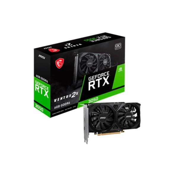 TARJETA DE VIDEO MSI GEFORCE NVIDIA RTX 3050 VENTUS 2X 6GB OC GDDR6 (912-V812-016) 96 BITS