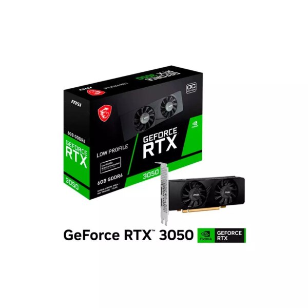 TARJETA DE VIDEO MSI RTX 3050 6GB LP ( 912-V812-023 ) LOW PROFILE | 96 BITS