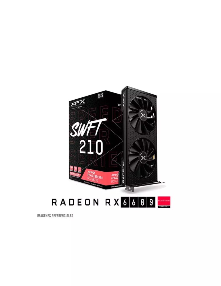 tarjeta de video xfx speedster swft 210 rx 6600 8gb gddr6 rx 66xl8lfdr 2-malvinas.pe