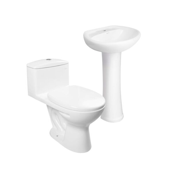 Combo One Piece Calidad Comercial + Lavadero + Pedestal Ibiza