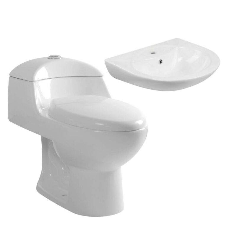 Lavamanos Sobre Pedestal Florencia Blanco + WC Inodoro One Piece Lara Plus Blanco