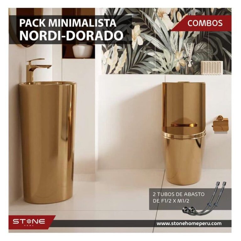 COMBO DE INODORO NORDI GOLDEN LAVAMANOS NORDI GOLDEN