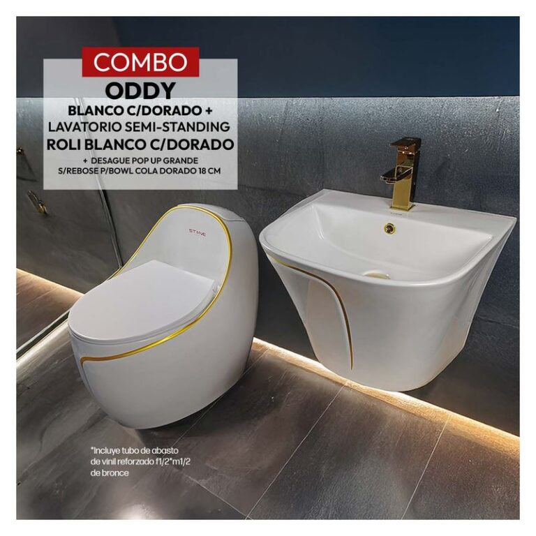 COMBO ODDY BD + LAVATORIO ROLI BD+ DESAGUE POP UP SREBOSE PBOWL