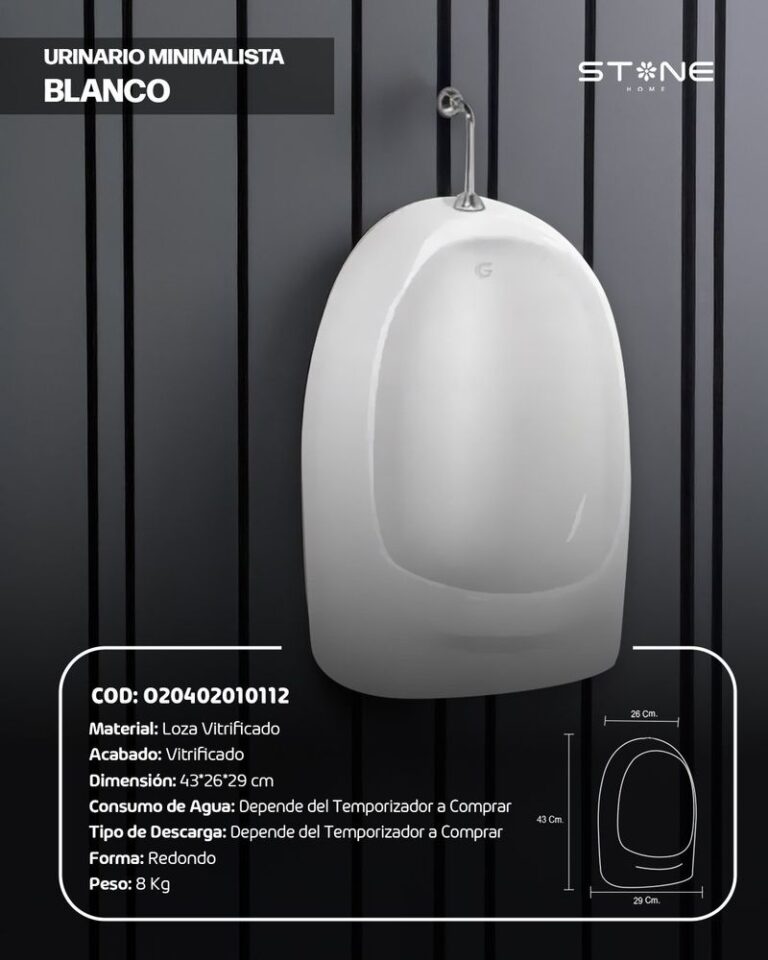 URINARIO MINIMALISTA BLANCO