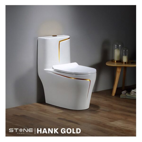 INODORO MINIMALISTA HANK REDONDO BLANCO CDORADO