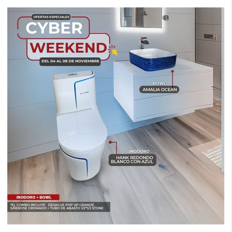 HANK REDONDO BLANCO CAZUL + AMALIA OCEAN + DESAGUE CROMADO +  STONE