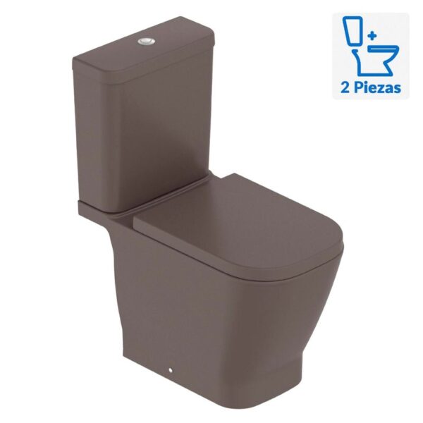 WC Inodoro Dos Piezas Cassandra CafÃ©