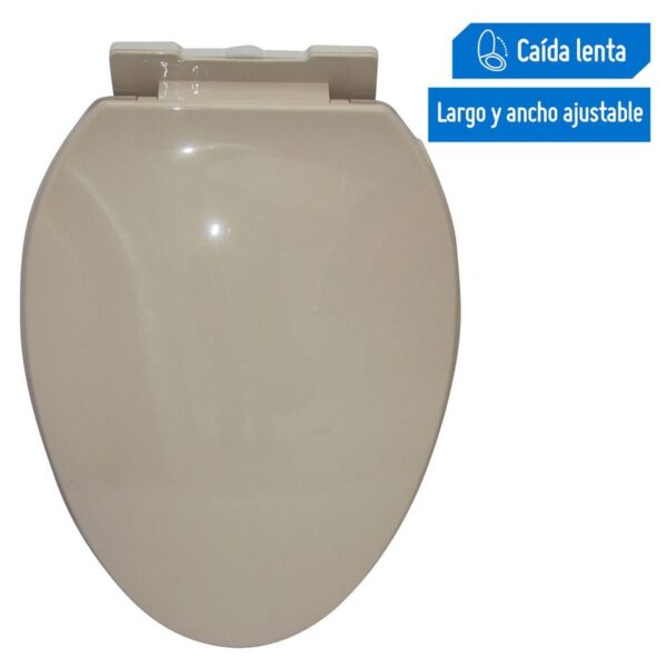 Asiento Tapa Inodoro Elongado Plástico Bone