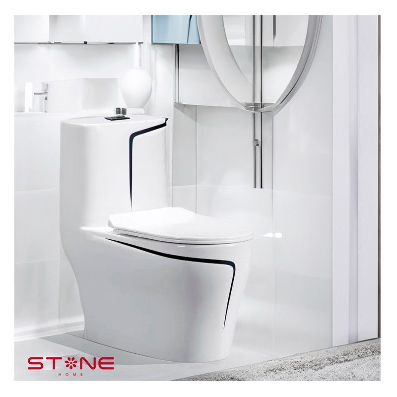 INODORO ONE PIECE MINIMALISTA HANK REDONDO BLANCO CNEGRO INODORO ONE PIECE MINIMALISTA HANK REDONDO BLANCO CNEGRO