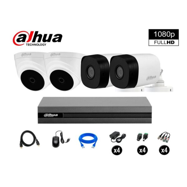CÁMARAS SEGURIDAD KIT 4 FULL HD 1080P + CABLE HDMI OFERTA