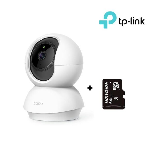 Cámara de Seguridad Wi-Fi 360º 2K Tapo C210 + MicroSD 64 GB – Tplink