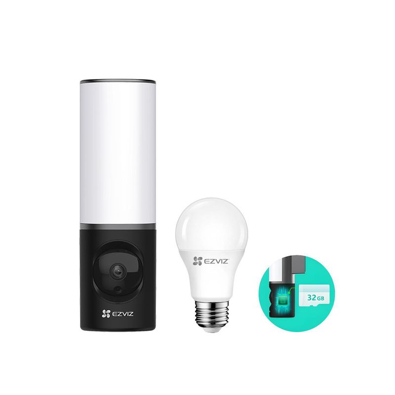 Cámara de Seguridad Wifi Lc3 Iluminación 4Mp Incluye Sd 32Gb + Foco Lb1 Regalo Cámara de Seguridad Wifi Lc3 Iluminación 4Mp Incluye Sd 32Gb + Foco Lb1 Regalo