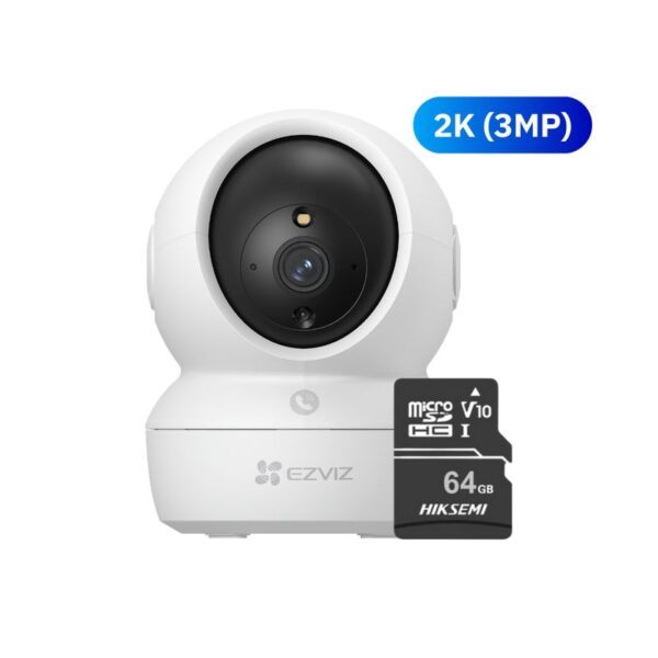 Cámara De Seguridad 360º Para Interiores H6C PRO 2k 3MP + Micro SD 64gb –
