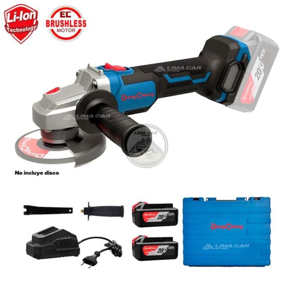 Amoladora Esmeril Angular 5Ah Maleta Profesional 20V