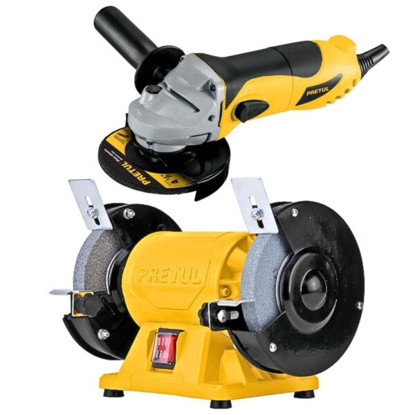 Combo Esmeril amoladora de banco Amoladora angular 700W 220V