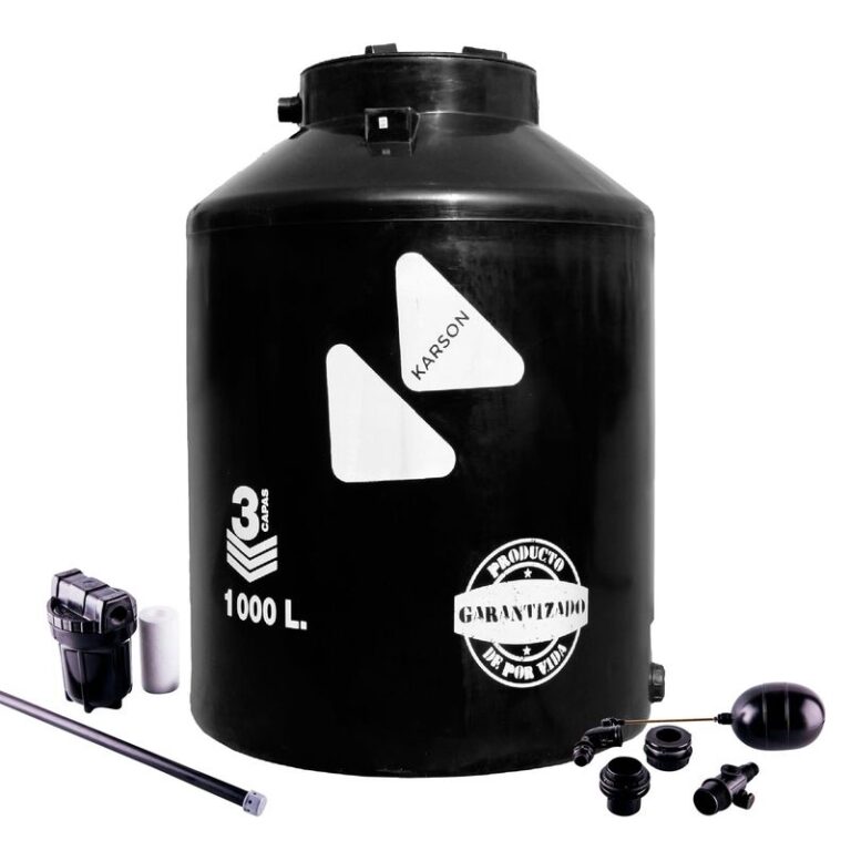 Tanque de agua Negro 1000 L + Accesorios