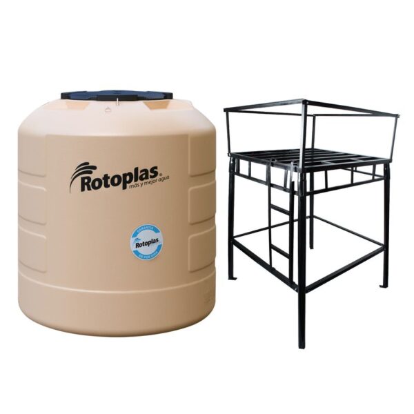 Tanque Plus + 1100L Gdpv Rotoplas + Base para tanque de agua metálica 1100L