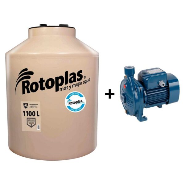 Combo Tanque de Agua 1100 L + Bomba Centrífuga 1 HP
