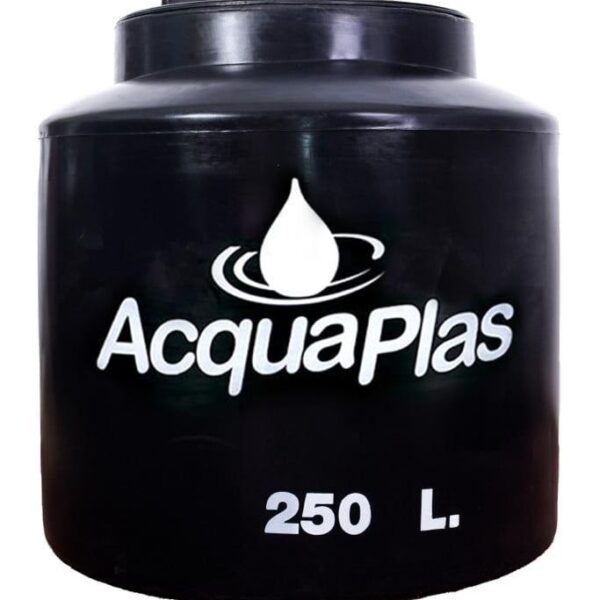 TANQUE PARA AGUA 250 L NEGRO + ACCESORIOS