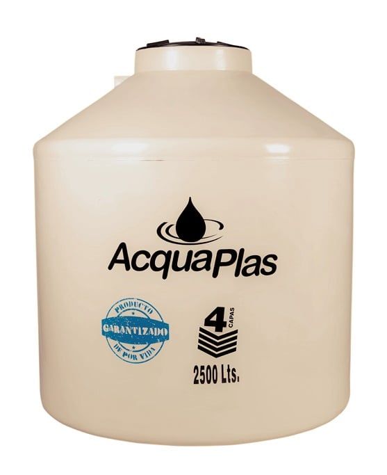 TANQUE PARA AGUA 2500 L BEIGE + ACCESORIOS
