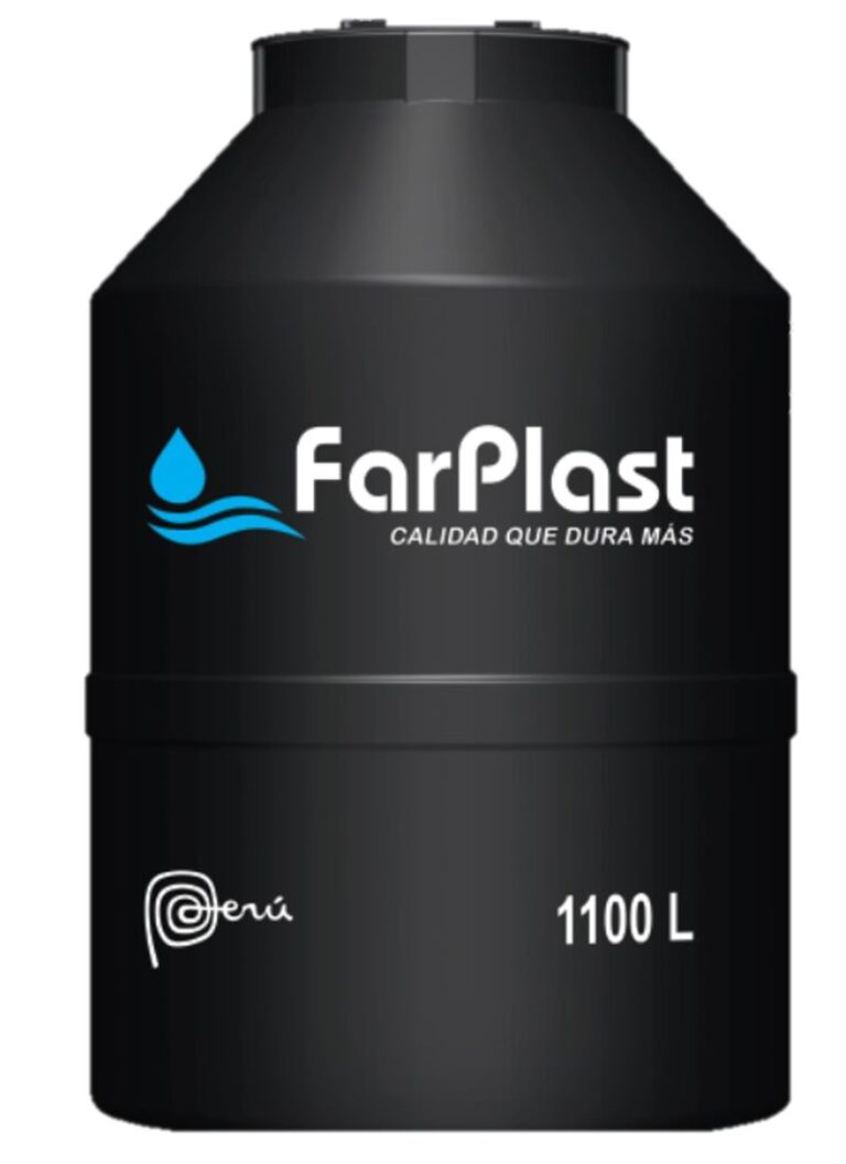 TANQUE PARA AGUA DE 1,100 LTS NEGRO CON ACCESORIOS