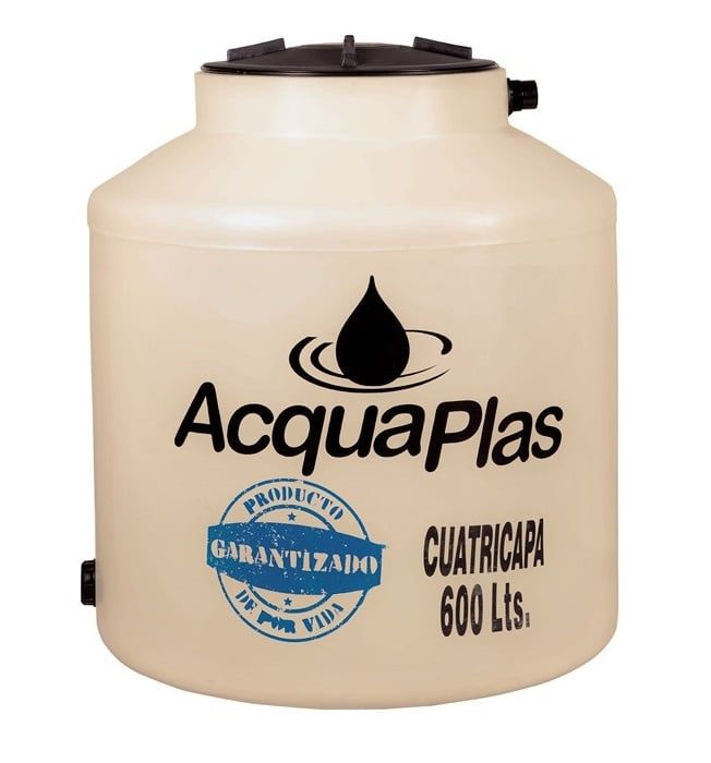 TANQUE PARA AGUA 600 L BEIGE + ACCESORIOS