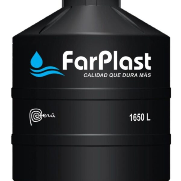TANQUE PARA AGUA DE 1,650 LTS NEGRO CON ACCESORIOS