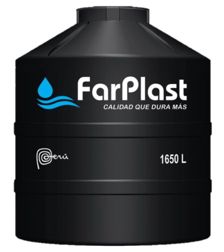 TANQUE PARA AGUA DE 1,650 LTS NEGRO CON ACCESORIOS