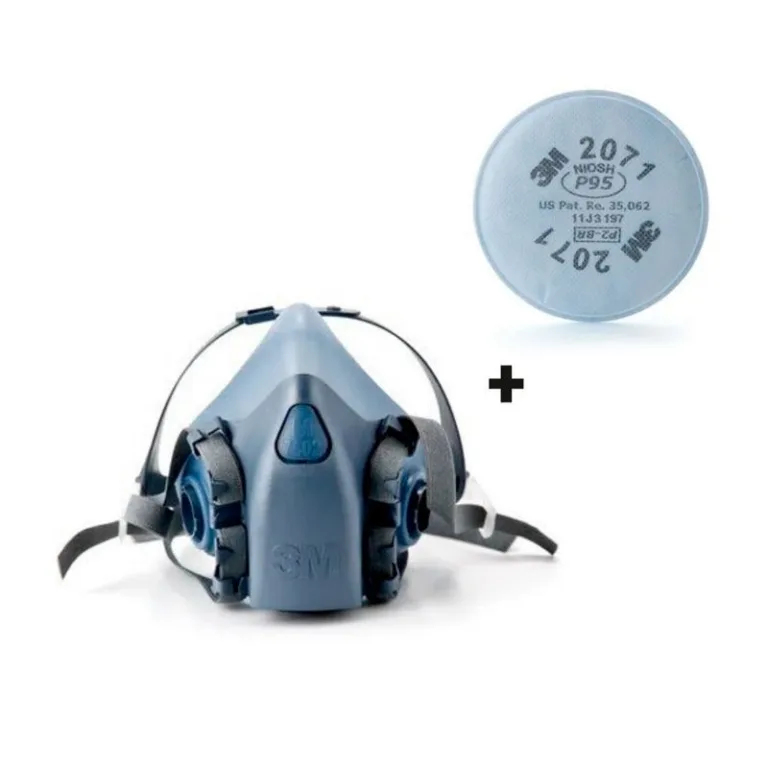 Kit Respirador 3M 7502 + Filtro 2071 para Partículas P95