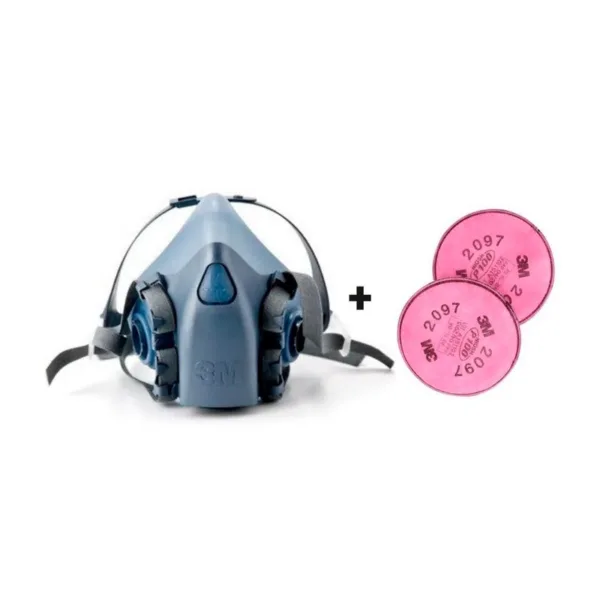 Kit Respirador 3M Reutilizable serie 7501 con Filtros 2097