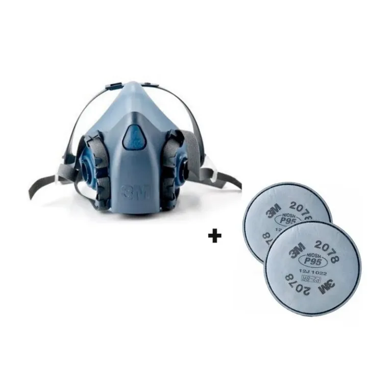 Respirador 3M 7501 + Filtro 2078 P95 para Vapor Orgánico