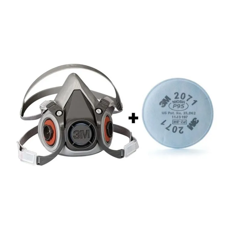 Kit Respirador 3M 6100 + Filtro 2071 para Partículas P95