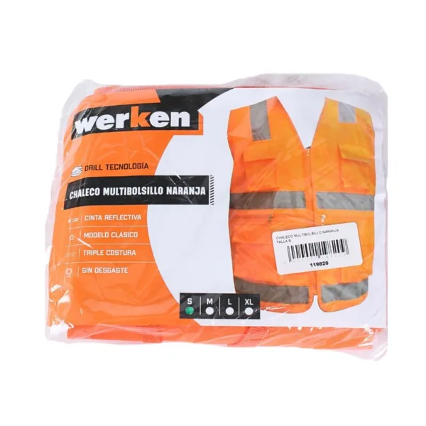 Chaleco Multibolsillo Naranja Talla: S Werken