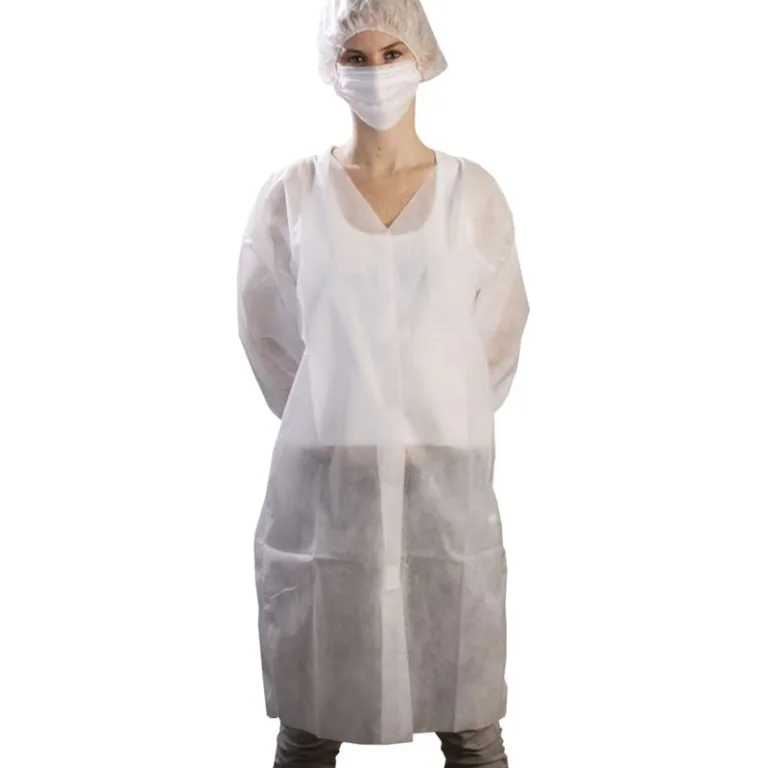 Mandil Descartable 25g/m2 Pega Pega Blanco Talla L