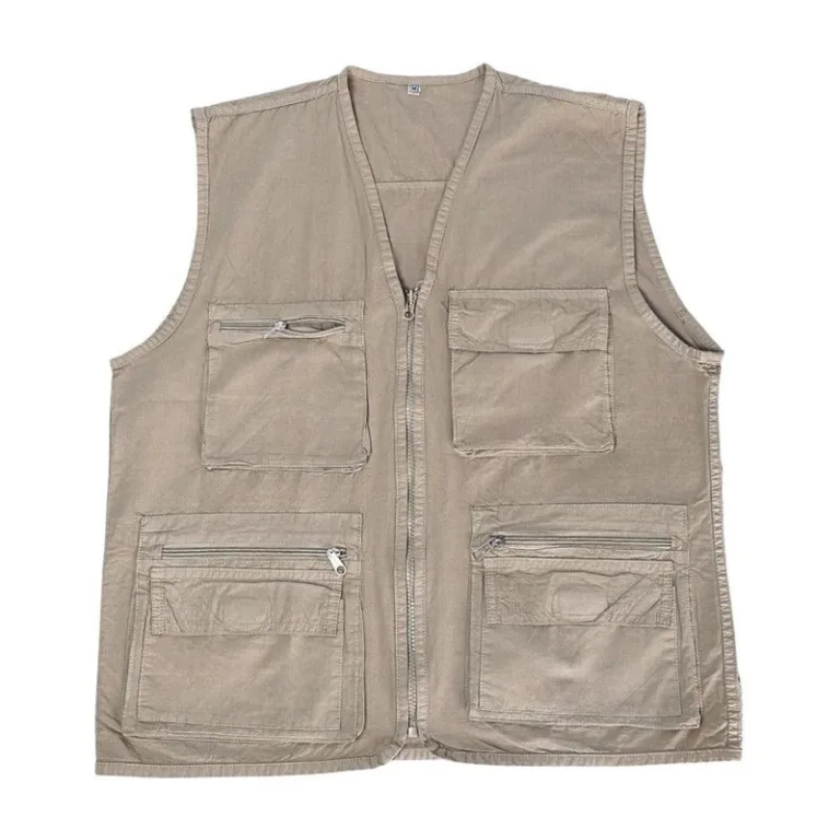 Chaleco de Trabajo Ligero Paper Touch Beige Talla M