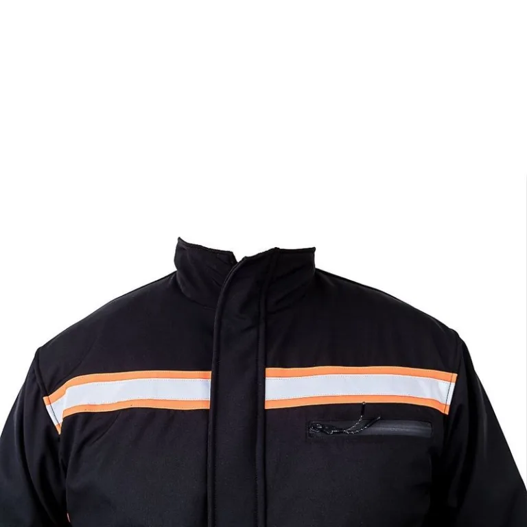Casaca de Trabajo Drill Soft Negro-Naranja con Cinta Reflectiva Werken Talla XL