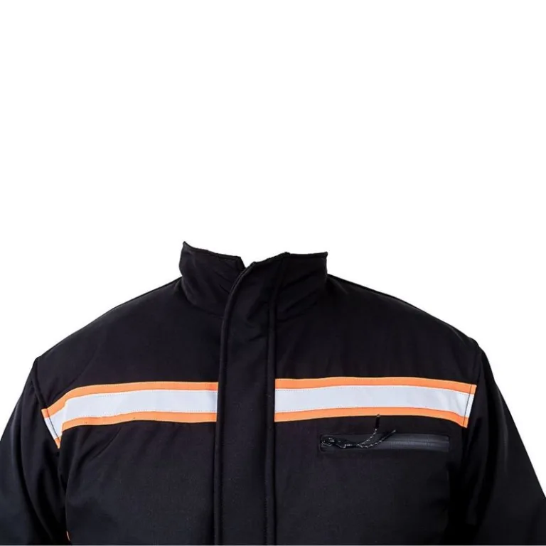 Casaca de Trabajo Drill Soft Negro-Naranja con Cinta Reflectiva Werken Talla L