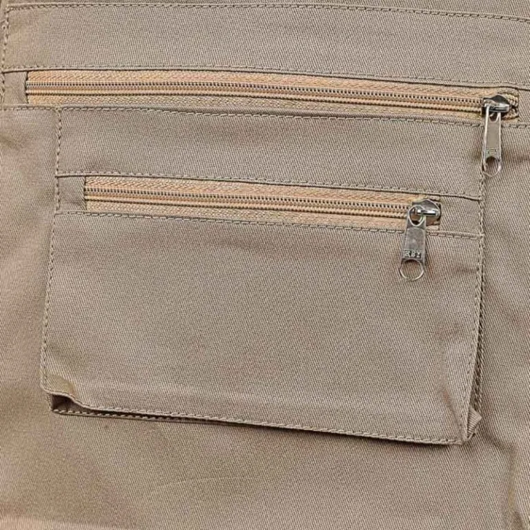 Chaleco de Trabajo Drill Industrial Multibolsillos Beige Werken – Talla XL