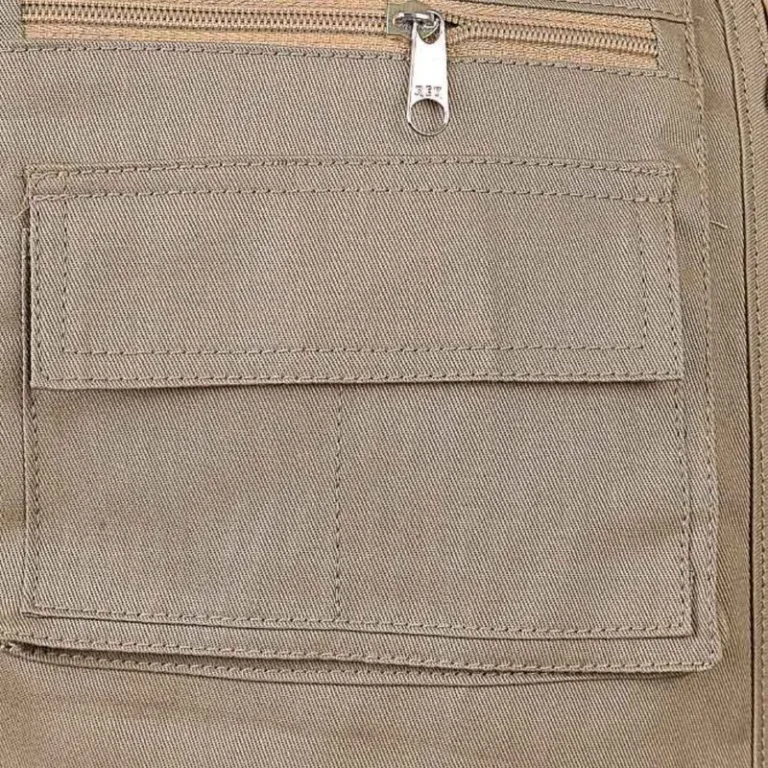 Chaleco de Trabajo Drill Industrial Multibolsillos Beige Werken – Talla M