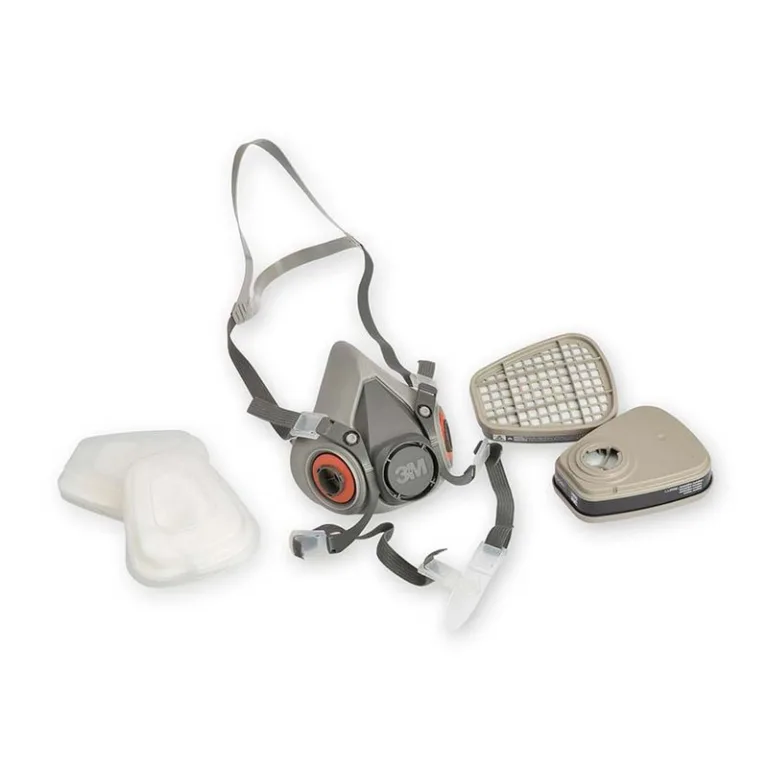 Respirador 3M media cara 2 vías con filtros p/vapores gases y partículas