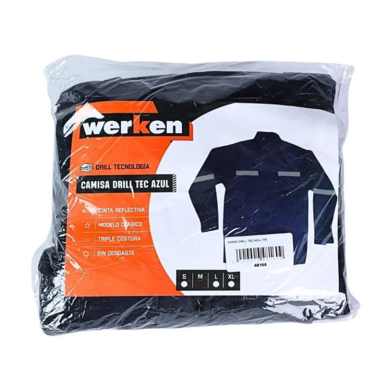 Camisa Drill Tec Azul Talla: Large Werken