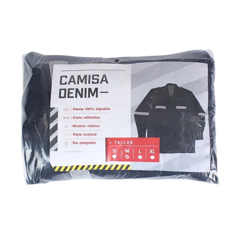 Camisa Denim Werken 100% Algodón con Cinta Reflectiva – Talla: Large