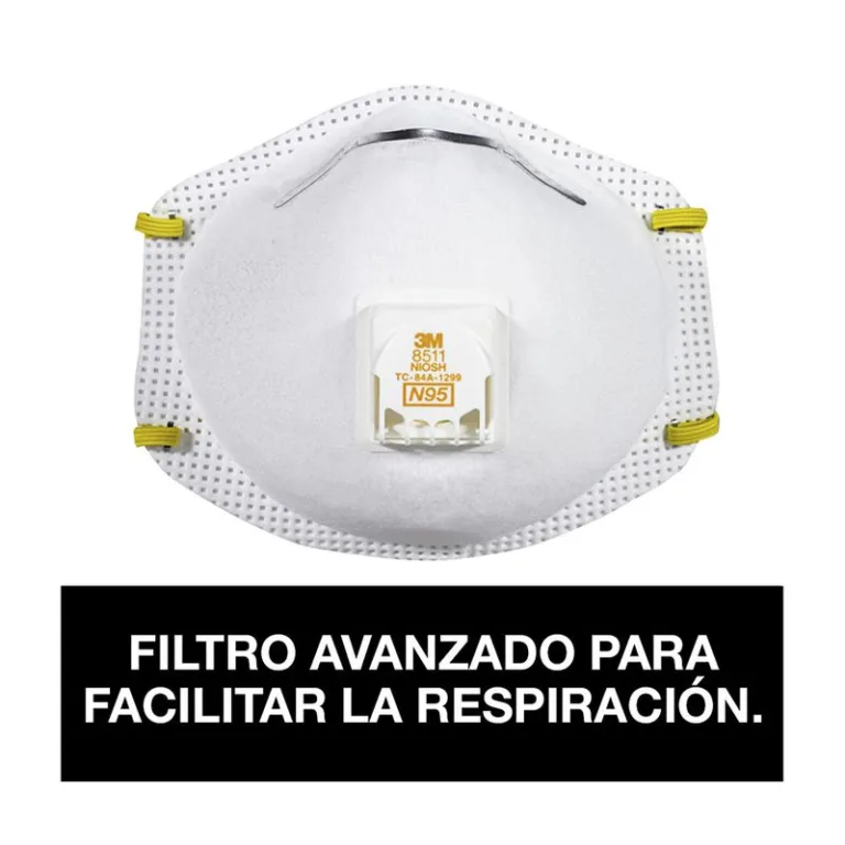 Respirador 3M válvula 8511 N95 x 1 unidad