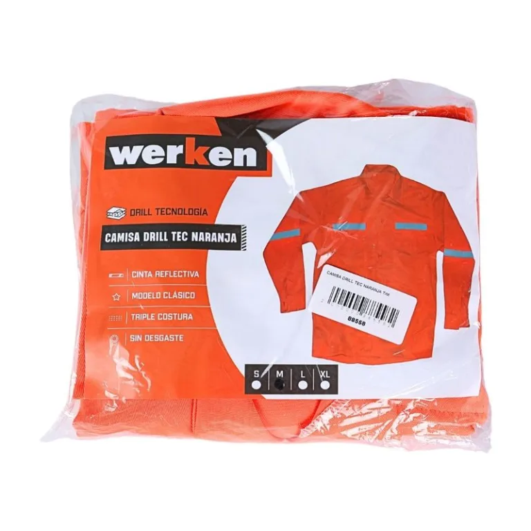 Camisa Drill Tec Naranja Talla: Medium Werken
