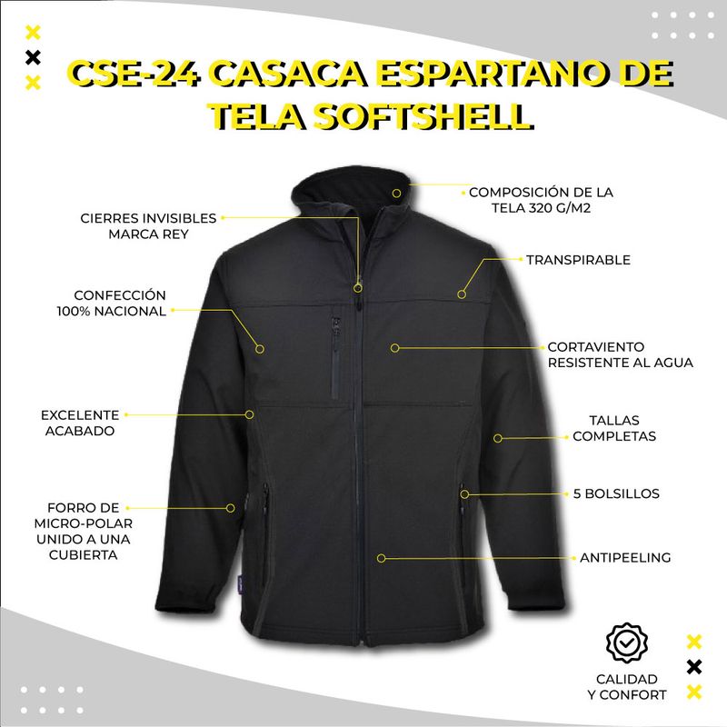 Casaca Espartano Tela Softshell Para Hombre Casaca Espartano Tela Softshell Para Hombre