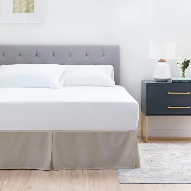 Faldon de Tarima Nube Hogar Drill con Pinzas 1 Plz Beige claro 35cm