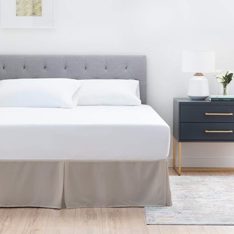 Faldon de Tarima Nube Hogar Drill con Pinzas 1 Plz Beige claro 35cm Faldon de Tarima Nube Hogar Drill con Pinzas 1 Plz Beige claro 35cm