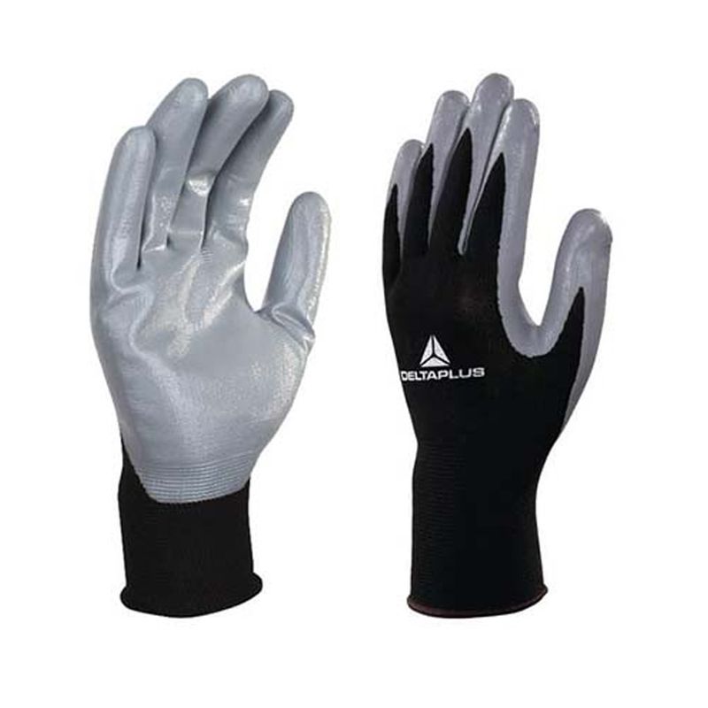 Guante con Palma de Nitrilo Delta Plus VE712GR Talla 8 por 6 Unidades Guante con Palma de Nitrilo Delta Plus VE712GR Talla 8 por 6 Unidades