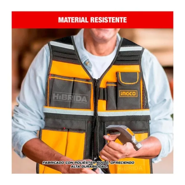 Chaleco Porta Herramientas Ingco Htvt0901 Ajustable Multiuso – Combo